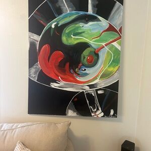 Large canvas painting